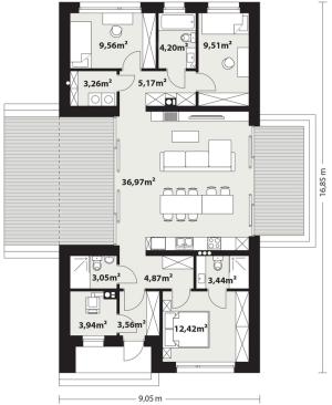 Mati - Rzut parteru (odbicie lustrzane)
